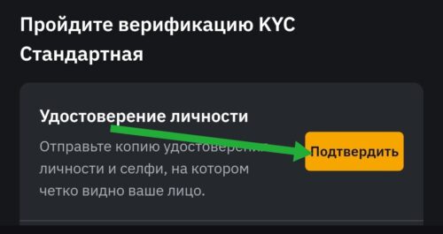 Проверка личности на сайте bybit через приложение на телефоне_6