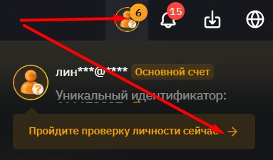 Пройти проверку личности